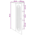 Armario de pared Blanco Brillante 33 x 34,5 x 90 cm