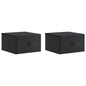 Mesita de Noche de Pared 2 pcs Brillante 33 x 34,5 x 20 cm