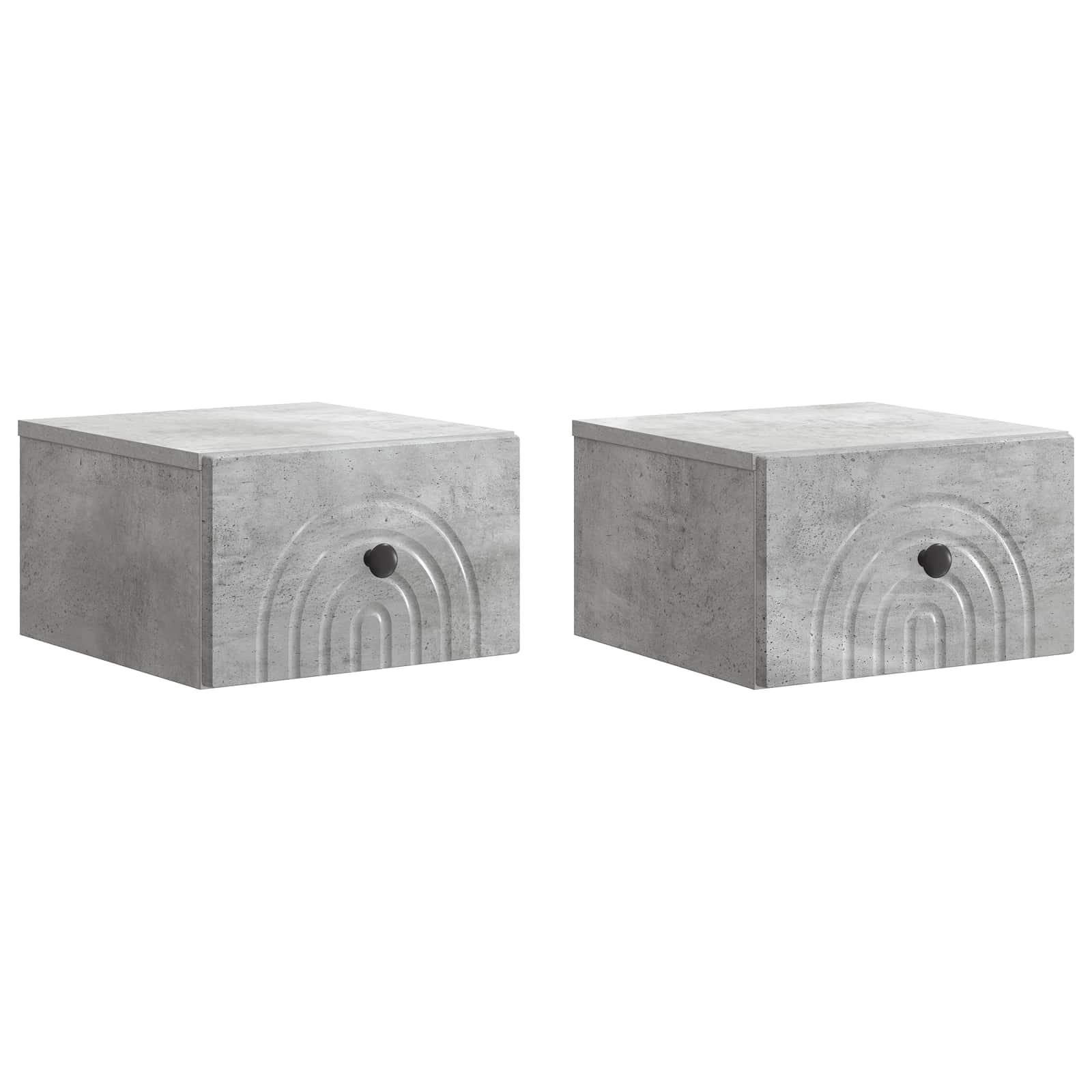 Mesas de Cabeceira de Parede 2 pcs Brilhante 33 x 34,5 x 20 cm