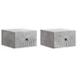 Mesita de Noche de Pared 2 pcs Brillante 33 x 34,5 x 20 cm