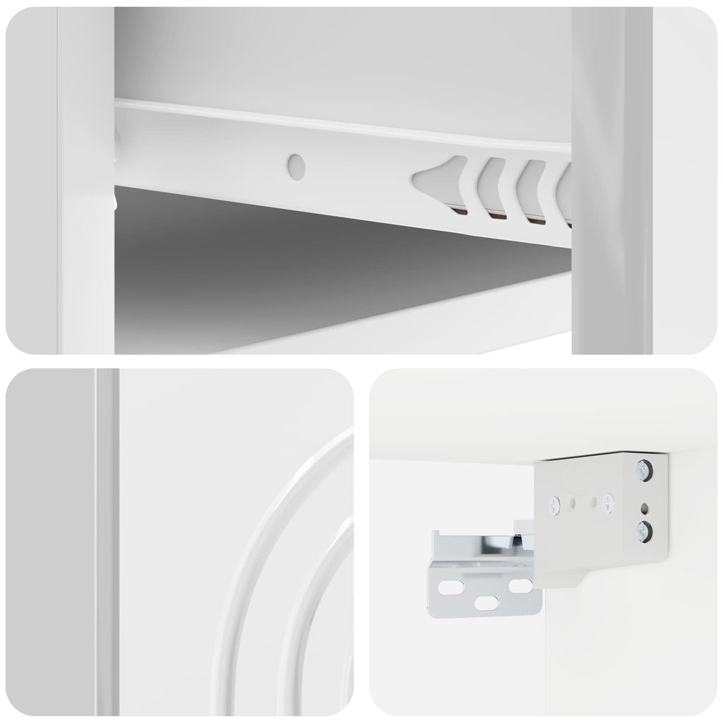 Mesita de Noche de Pared 2 pcs Brillante 33 x 34,5 x 20 cm