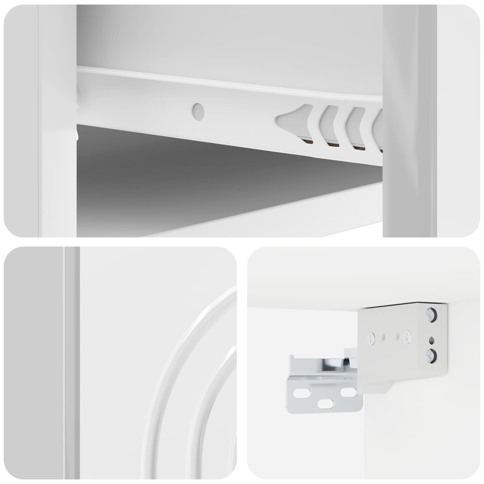 Mesita de Noche de Pared 2 pcs Brillante 33 x 34,5 x 20 cm