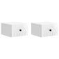 Mesita de Noche de Pared 2 pcs Brillante 33 x 34,5 x 20 cm