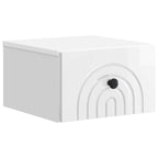 Mesita de Noche de Pared 2 pcs Brillante 33 x 34,5 x 20 cm
