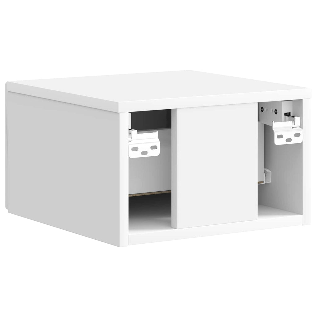 Mesita de Noche de Pared 2 pcs Brillante 33 x 34,5 x 20 cm