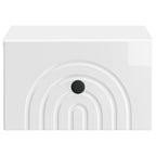 Mesita de Noche de Pared 2 pcs Brillante 33 x 34,5 x 20 cm