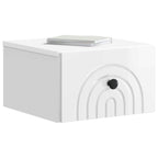Mesita de Noche de Pared 2 pcs Brillante 33 x 34,5 x 20 cm