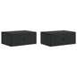 Mesita de Noche de Pared 2 pcs Brillante 49 x 34,5 x 20 cm