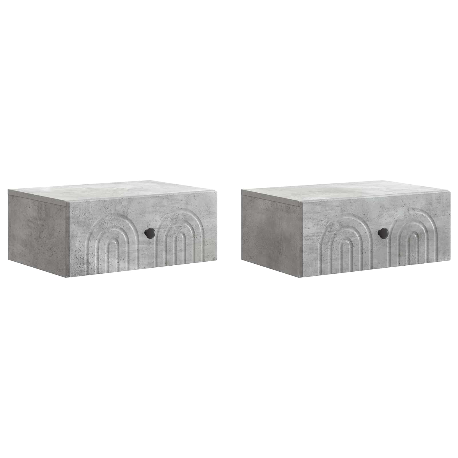 Mesa de Cabeceira de Parede 2 pçs Brilhante 49 x 34,5 x 20 cm
