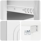 Mesita de Noche de Pared 2 pcs Brillante 49 x 34,5 x 20 cm