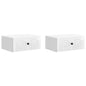 Mesita de Noche de Pared 2 pcs Brillante 49 x 34,5 x 20 cm