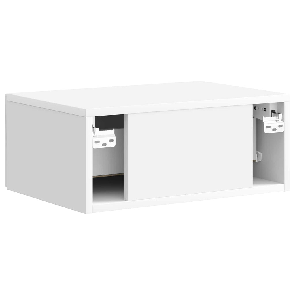 Mesita de Noche de Pared 2 pcs Brillante 49 x 34,5 x 20 cm