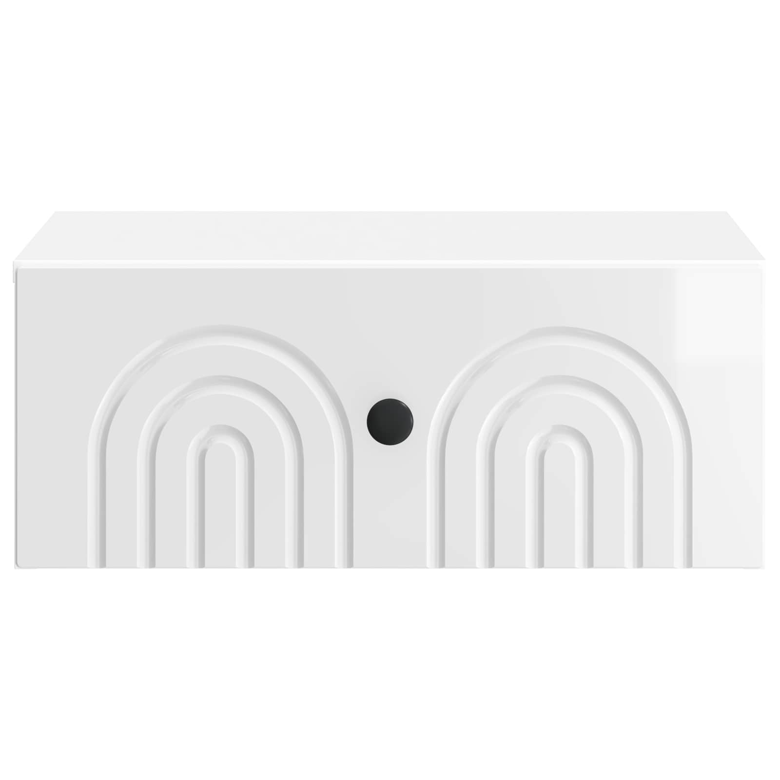 Mesita de Noche de Pared 2 pcs Brillante 49 x 34,5 x 20 cm