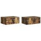 Mesita de Noche de Pared 2 pcs Brillante 49 x 34,5 x 20 cm
