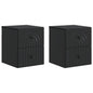 Mesita de Noche de Pared 2 pcs Brillante 33 x 34,5 x 40 cm