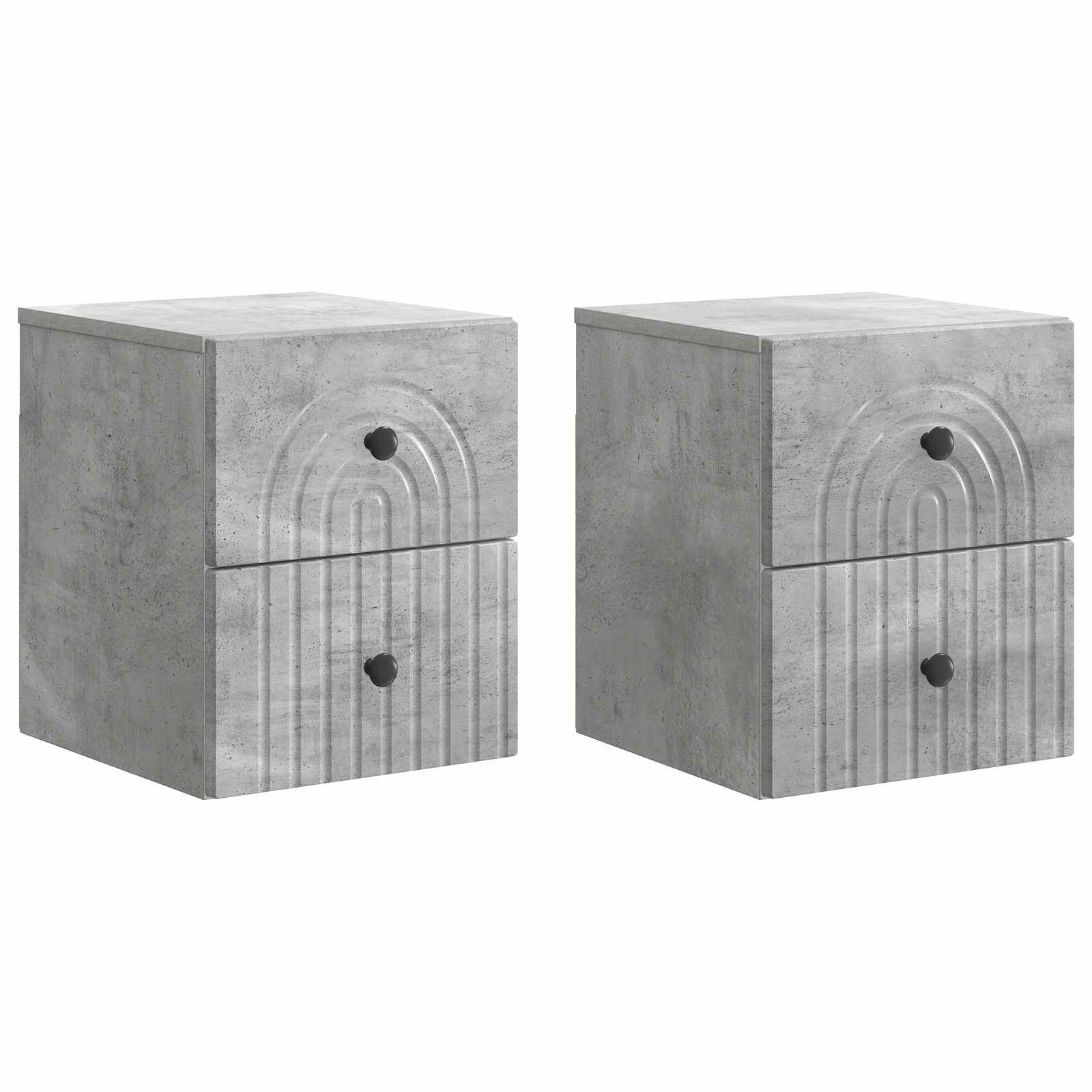 Mesinha de Cabeceira de Parede 2 pcs Brilhante 33 x 34,5 x 40 cm