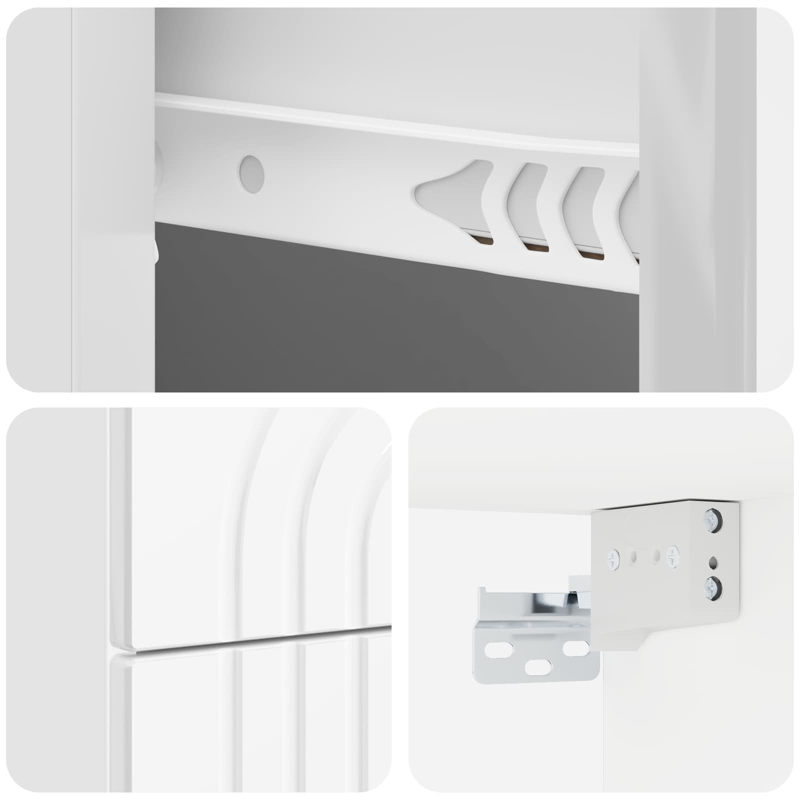 Mesita de Noche de Pared 2 pcs Brillante 33 x 34,5 x 40 cm