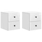 Mesita de Noche de Pared 2 pcs Brillante 33 x 34,5 x 40 cm