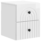 Mesita de Noche de Pared 2 pcs Brillante 33 x 34,5 x 40 cm