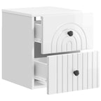 Mesita de Noche de Pared 2 pcs Brillante 33 x 34,5 x 40 cm