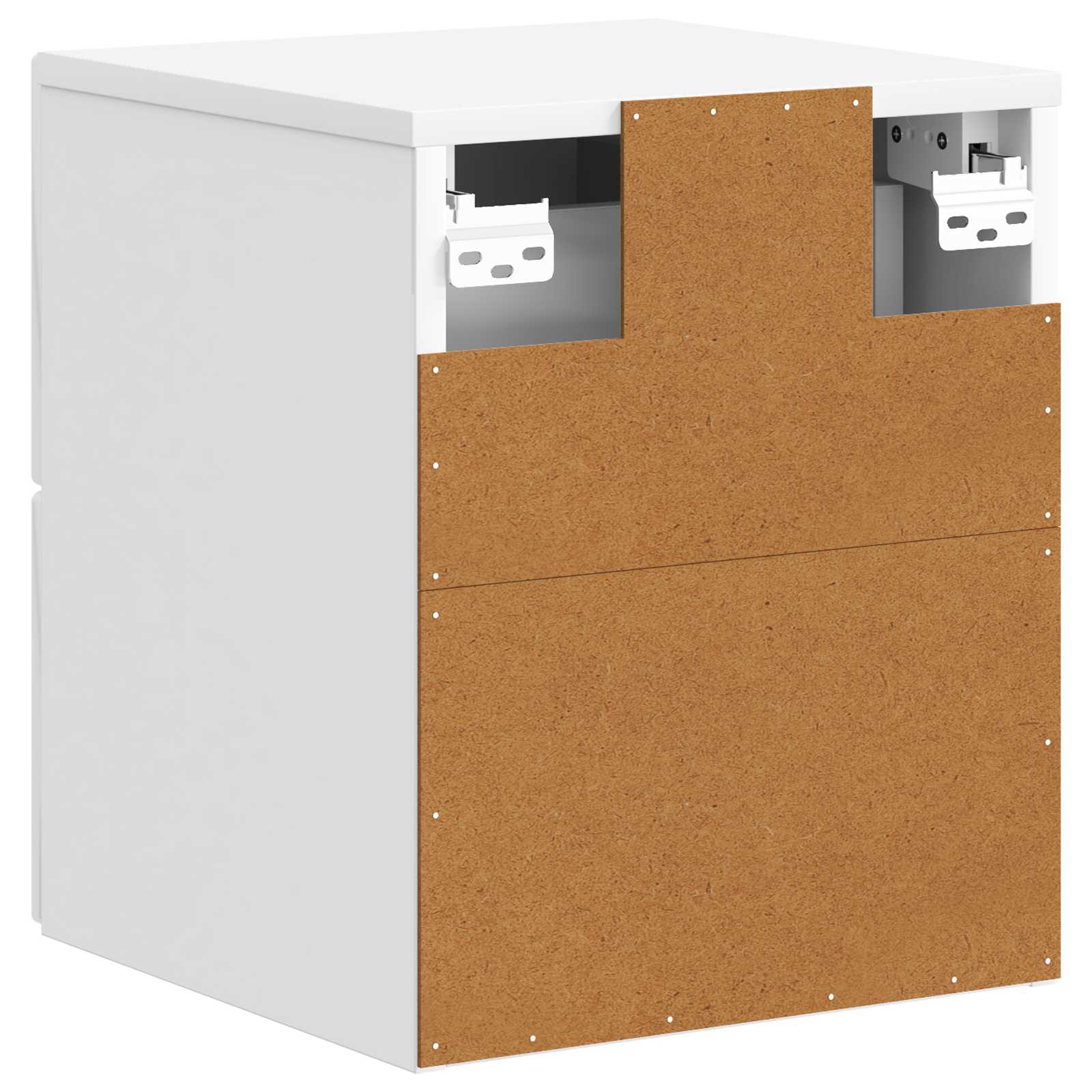 Mesita de Noche de Pared 2 pcs Brillante 33 x 34,5 x 40 cm