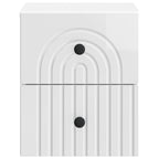 Mesita de Noche de Pared 2 pcs Brillante 33 x 34,5 x 40 cm