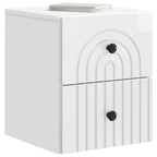 Mesita de Noche de Pared 2 pcs Brillante 33 x 34,5 x 40 cm