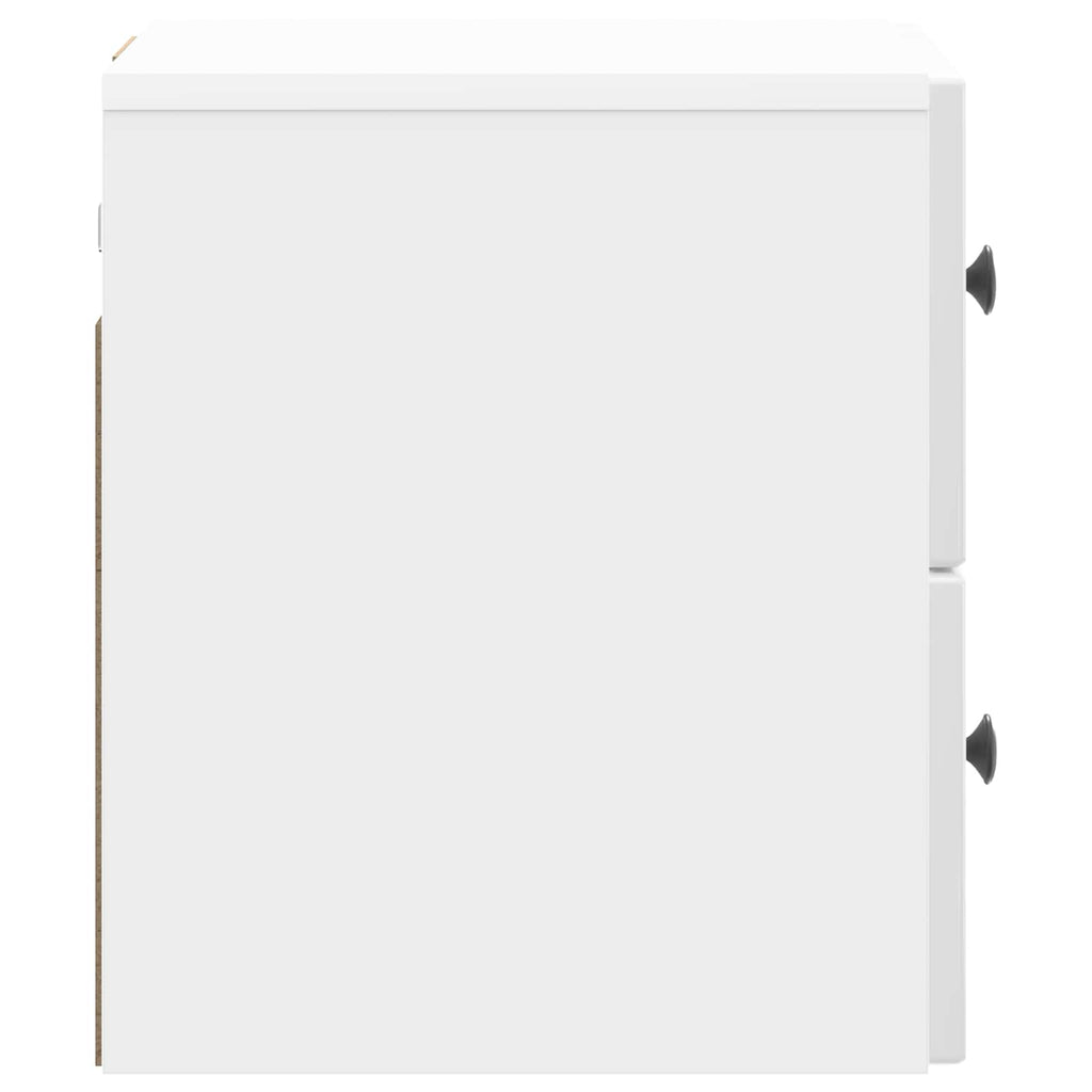 Mesita de Noche de Pared 2 pcs Brillante 33 x 34,5 x 40 cm