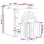 Mesita de Noche de Pared 2 pcs Brillante 33 x 34,5 x 40 cm