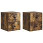 Mesita de Noche de Pared 2 pcs Brillante 33 x 34,5 x 40 cm
