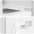Mesa Lateral Montada en la Pared Brillante 59 x 34,5 x 17 cm