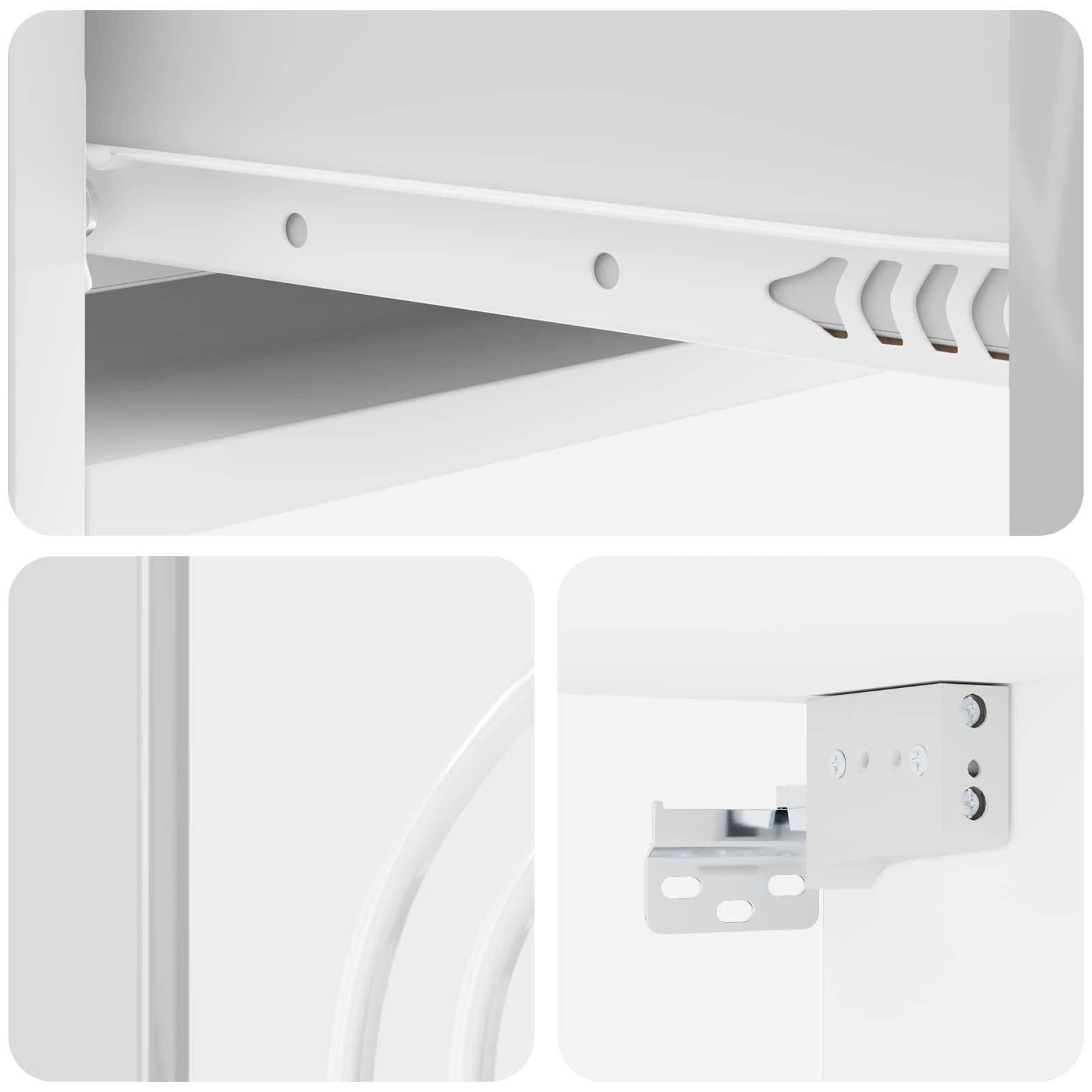 Mesa Lateral Montada en la Pared Brillante 59 x 34,5 x 17 cm