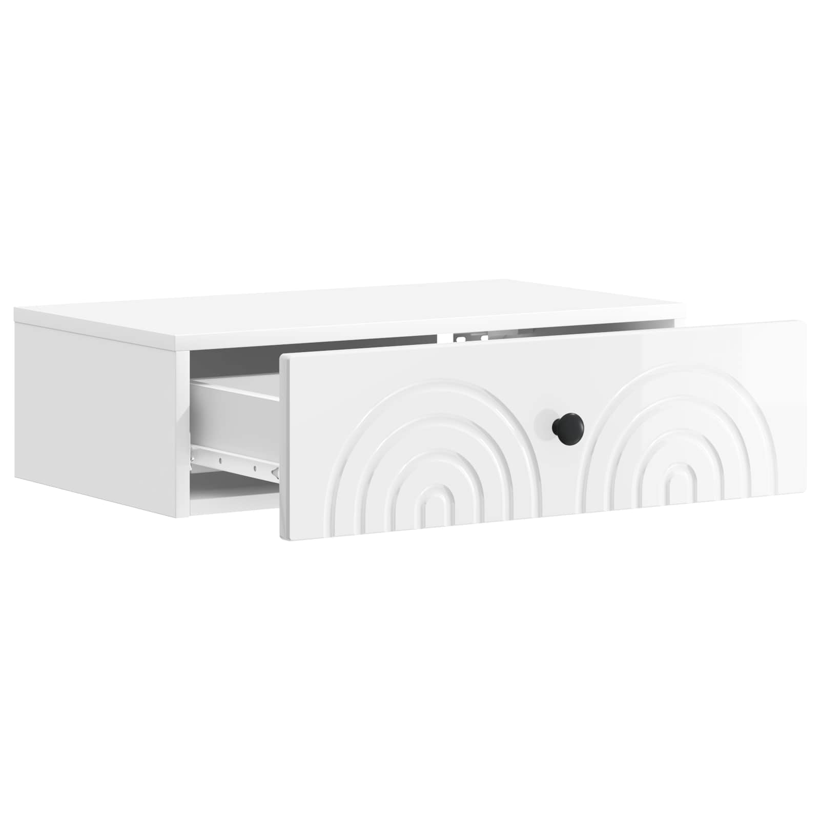 Mesa Lateral Montada en la Pared Brillante 59 x 34,5 x 17 cm