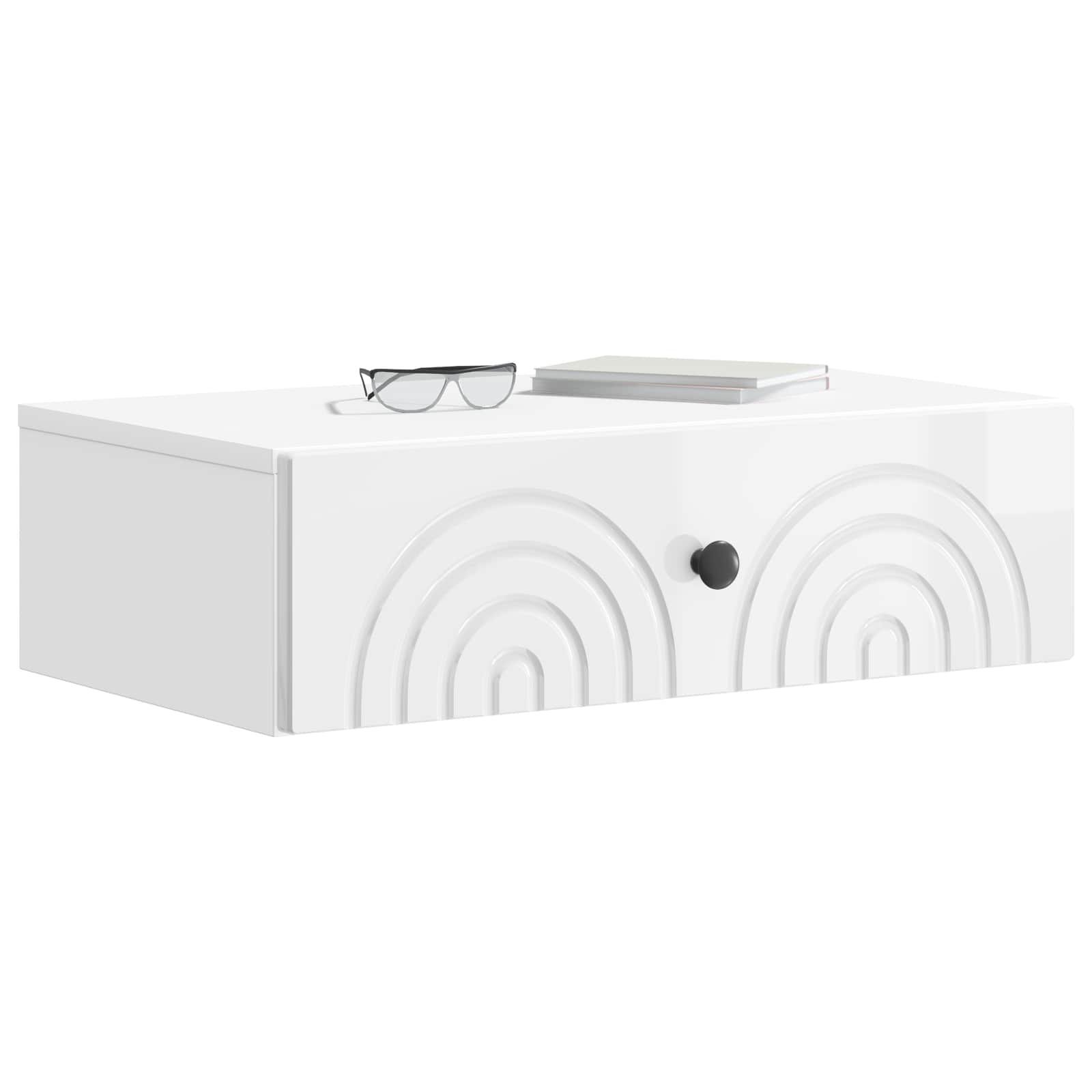 Mesa Lateral Montada en la Pared Brillante 59 x 34,5 x 17 cm