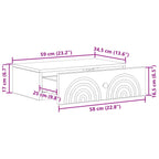 Mesa Lateral Montada en la Pared Brillante 59 x 34,5 x 17 cm