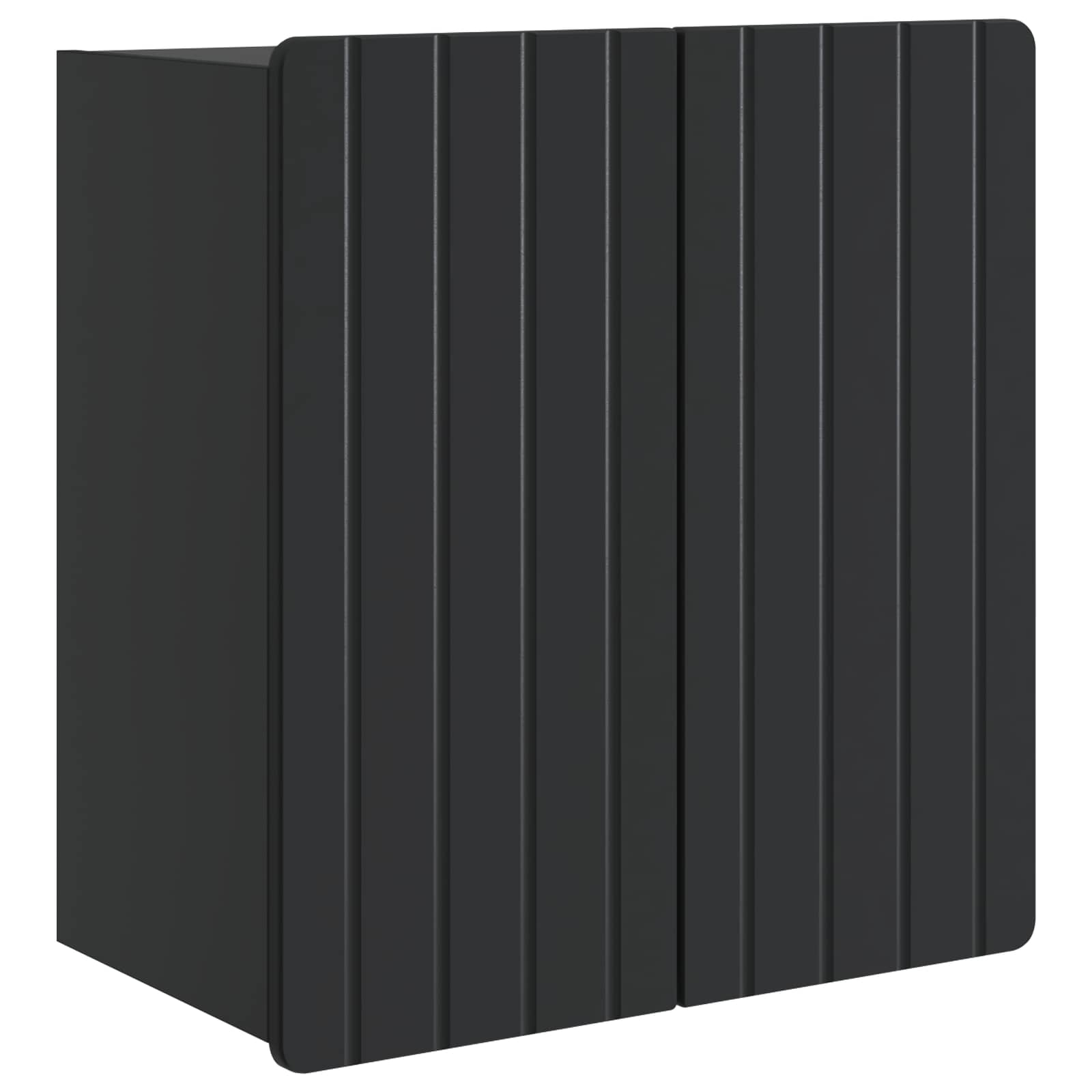 Armario de pared Negro 33 x 34,5 x 90 cm Madera de ingeniería