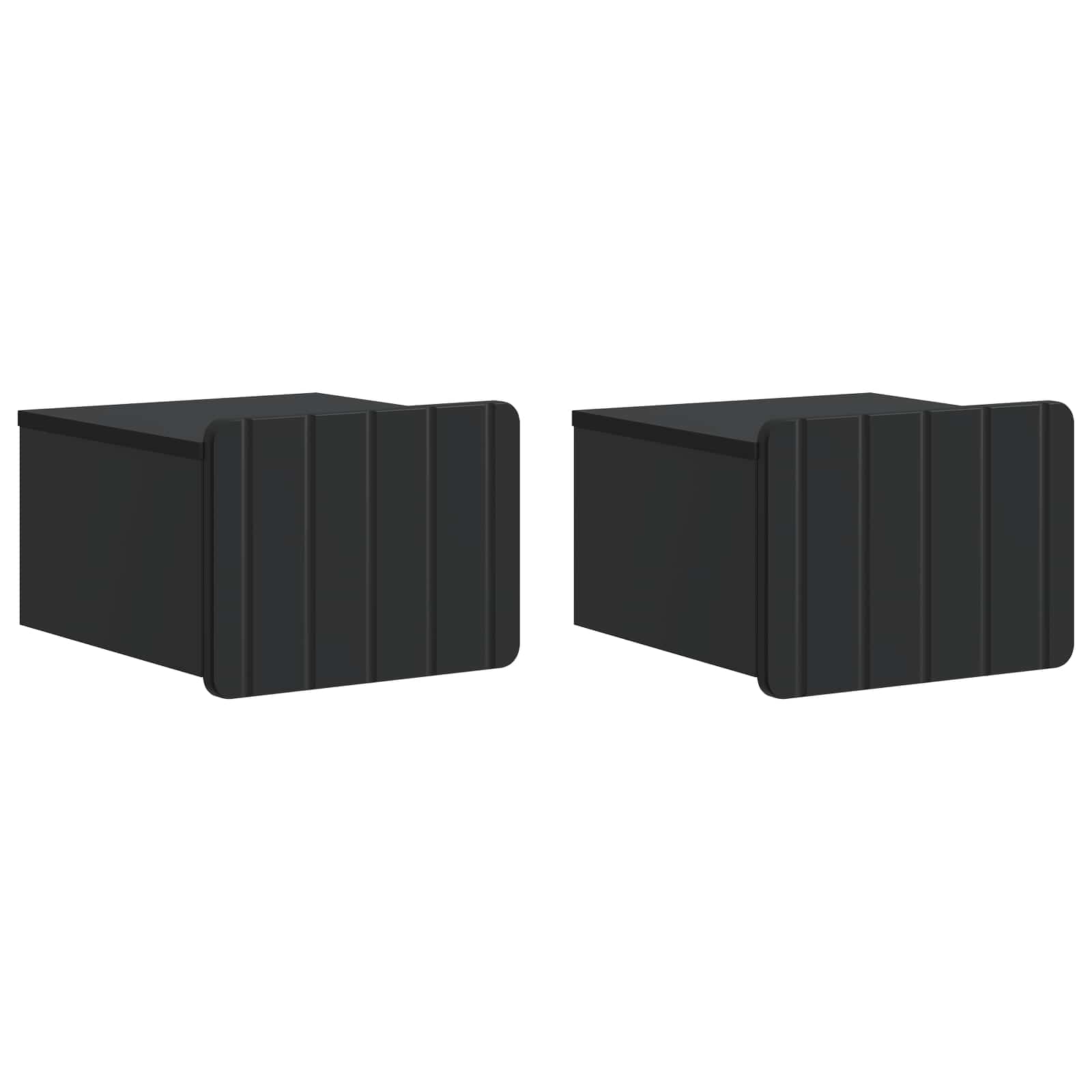 Mesas de Cabeceira de Parede 2 pcs Brilhante 33 x 34,5 x 24 cm