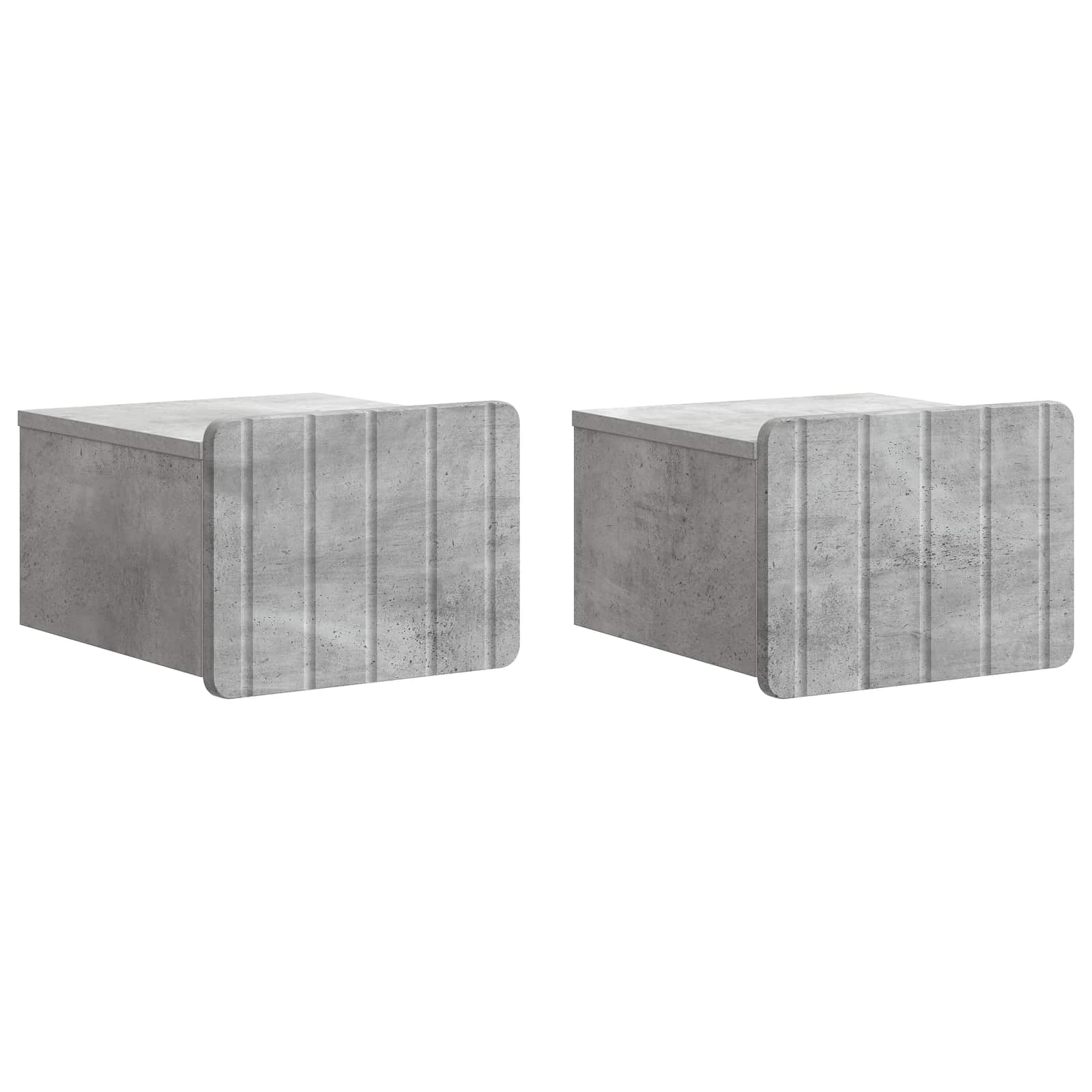 Mesas de Cabeceira de Parede 2 pcs Brilhante 33 x 34,5 x 24 cm