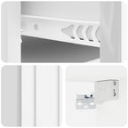 Mesita de Noche de Pared 2 pcs Brillante 33 x 34,5 x 24 cm