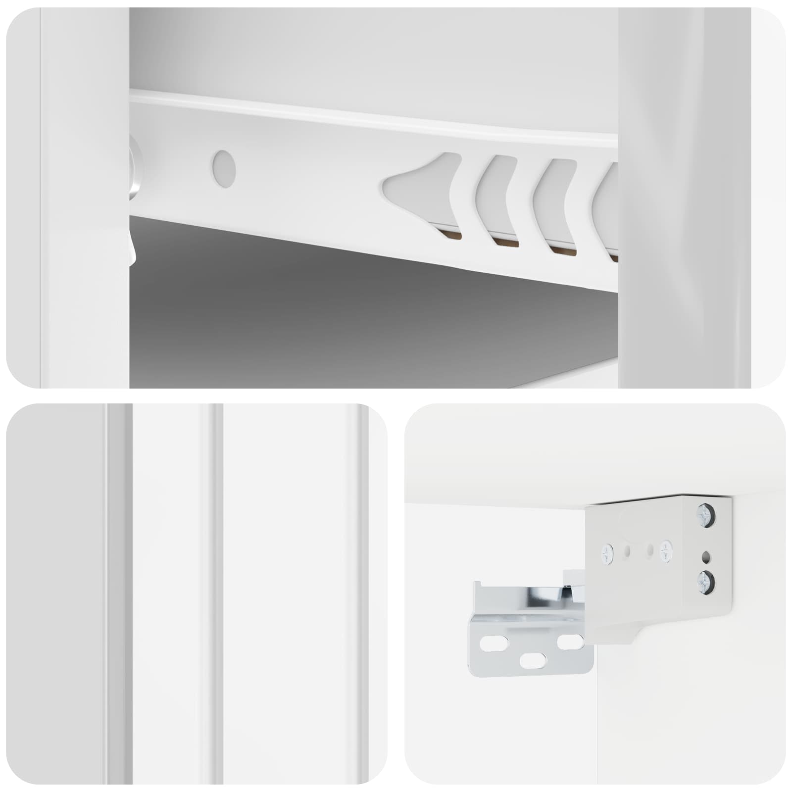 Mesita de Noche de Pared 2 pcs Brillante 33 x 34,5 x 24 cm
