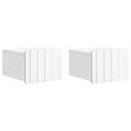 Mesita de Noche de Pared 2 pcs Brillante 33 x 34,5 x 24 cm