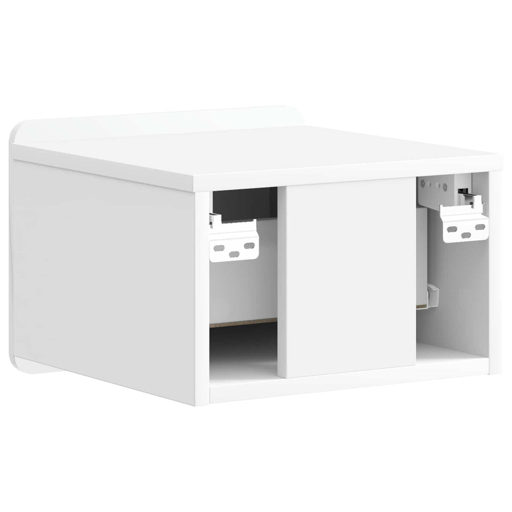 Mesita de Noche de Pared 2 pcs Brillante 33 x 34,5 x 24 cm