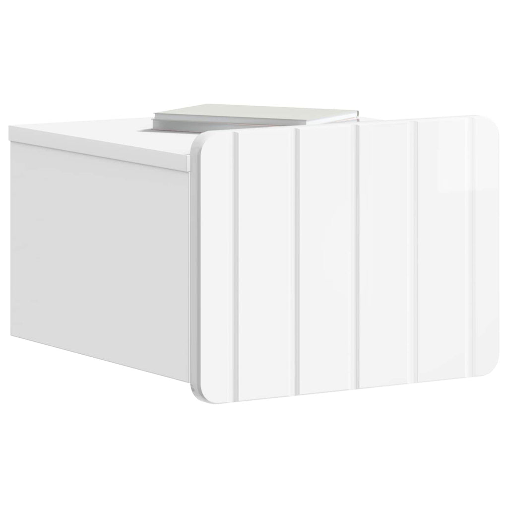 Mesita de Noche de Pared 2 pcs Brillante 33 x 34,5 x 24 cm