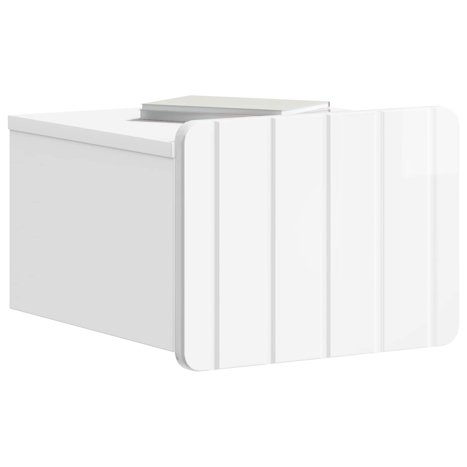 Mesita de Noche de Pared 2 pcs Brillante 33 x 34,5 x 24 cm