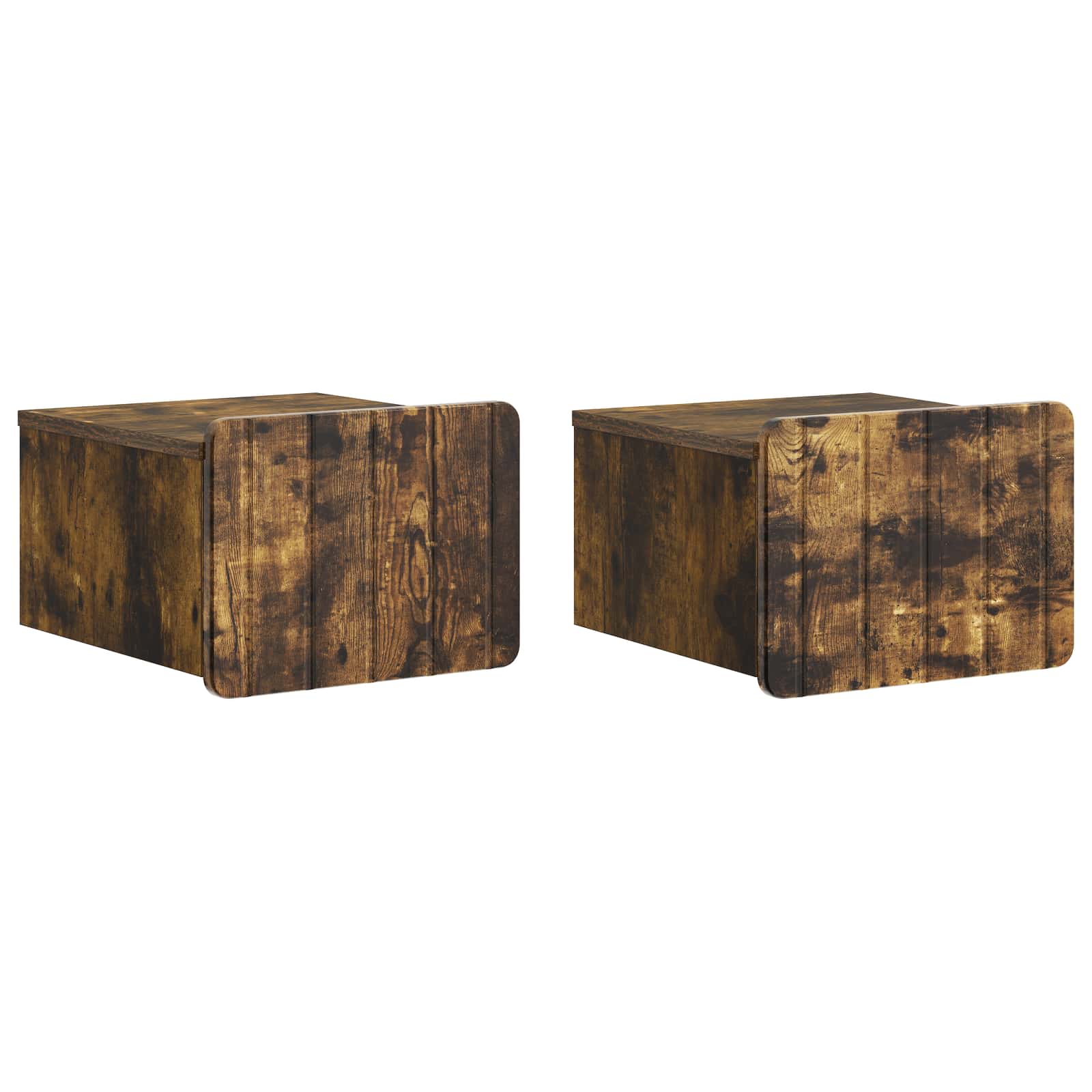 Mesas de Cabeceira de Parede 2 pcs Brilhante 33 x 34,5 x 24 cm