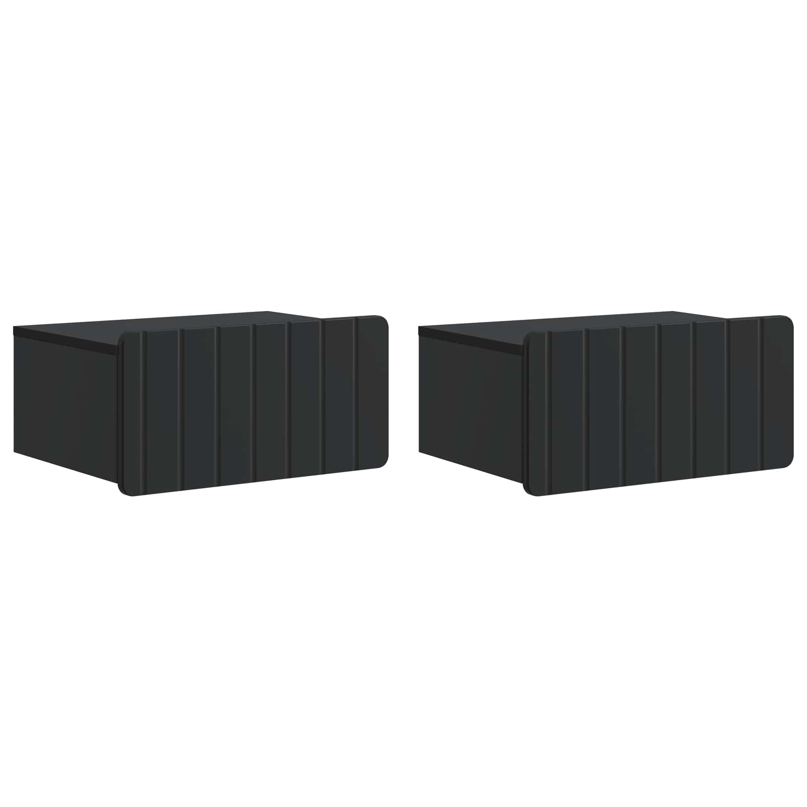 Mesa de Cabeceira de Parede 2 pcs Brilhante 49 x 34,5 x 24 cm
