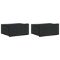 Mesita de Noche de Pared 2 pcs Brillante 49 x 34,5 x 24 cm