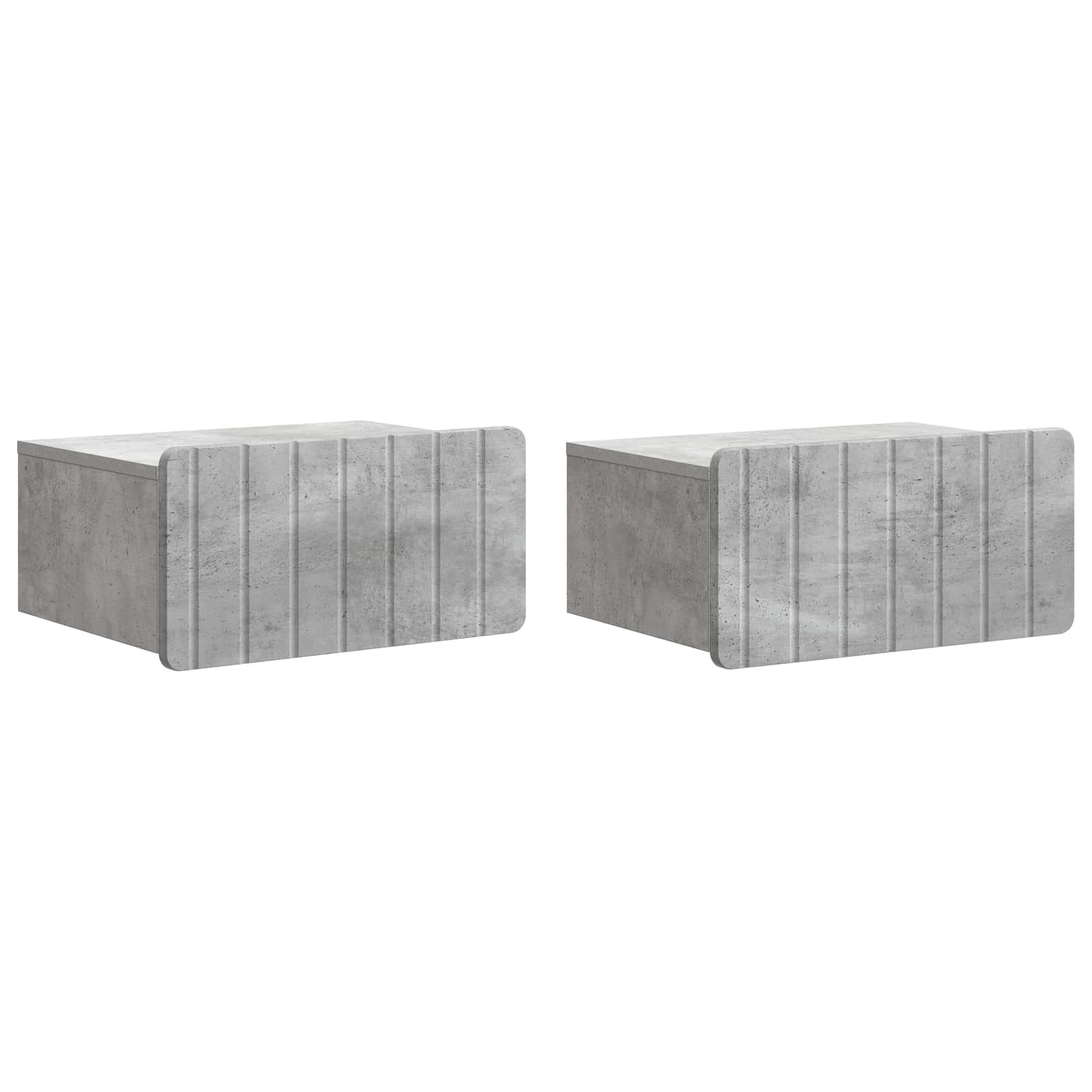 Mesa de Cabeceira de Parede 2 pcs Brilhante 49 x 34,5 x 24 cm