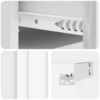 Mesita de Noche de Pared 2 pcs Brillante 49 x 34,5 x 24 cm