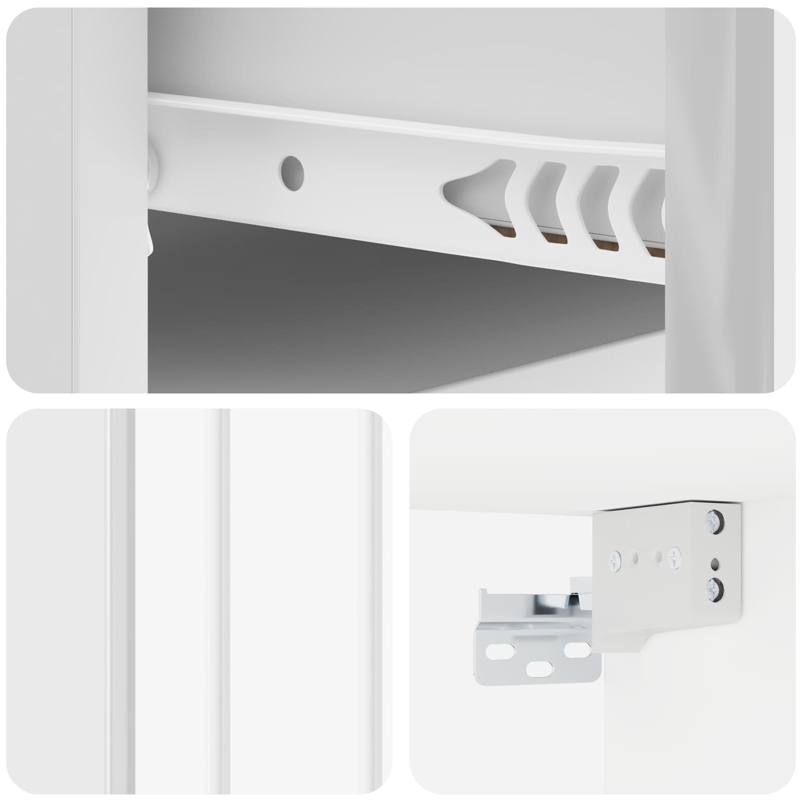 Mesita de Noche de Pared 2 pcs Brillante 49 x 34,5 x 24 cm